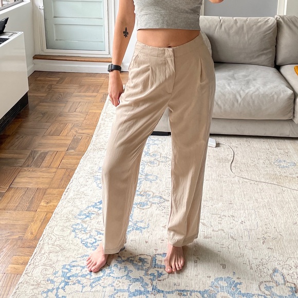 Gap SoftSuit Trousers in Tencel | Khaki/Tan | Size 4 Regular - Picture 2 of 6